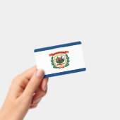 Badge Insigne de nom avec le drapeau de l'État de Virgin (Manuel / portable)