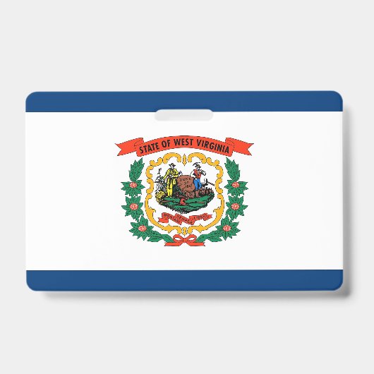 Badge Insigne de nom avec le drapeau de l'État de Virgin (Avant)