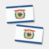 Badge Insigne de nom avec le drapeau de l'État de Virgin (Avant & arrière)