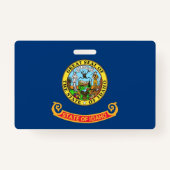 Badge Insigne de nom avec le drapeau de l'État d'Idaho, (Dos)