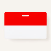 Badge Insigne de nom avec le drapeau de l'Indonésie (Dos)