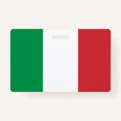 Badge Insigne de nom avec le drapeau de l'Italie (Dos)