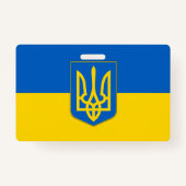 Badge Insigne de nom avec le drapeau de l'Ukraine (Dos)