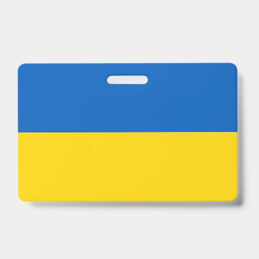 Badge Insigne de nom avec le drapeau de l'Ukraine (Face)