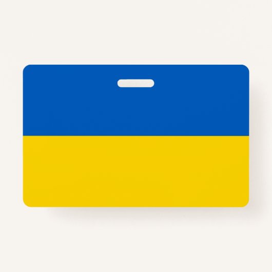 Badge Insigne de nom avec le drapeau de l'Ukraine (Devant)