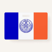 Badge Insigne de nom avec le drapeau de New York City, U (Dos)