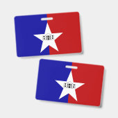 Badge Insigne de nom avec le drapeau de San Antonio City (Avant & arrière)