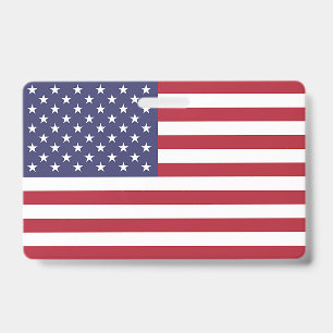 Badge Insigne de nom avec le drapeau des États-Unis d'Am