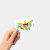 Badge Insigne de nom avec le drapeau des îles Vierges, É (Manuel / portable)