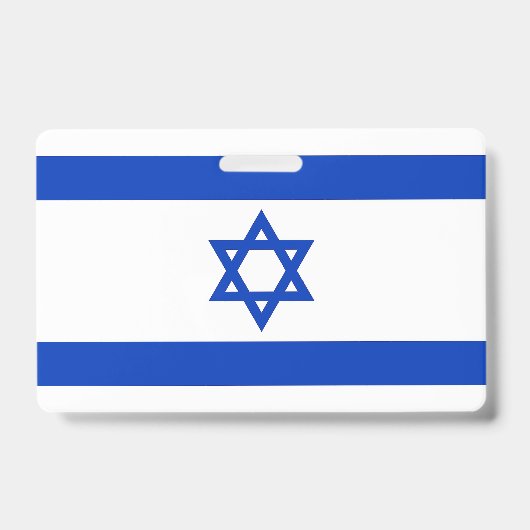 Badge Insigne de nom avec le drapeau d'Israël (Face)