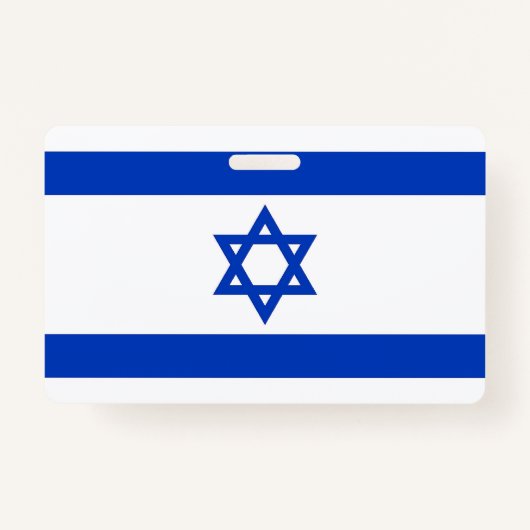Badge Insigne de nom avec le drapeau d'Israël (Devant)