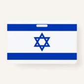 Badge Insigne de nom avec le drapeau d'Israël (Dos)