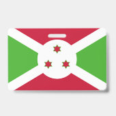 Badge Insigne de nom avec le drapeau du Burundi (Arrière)