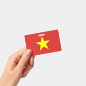 Badge Insigne de nom avec le drapeau du Vietnam (Manuel / portable)