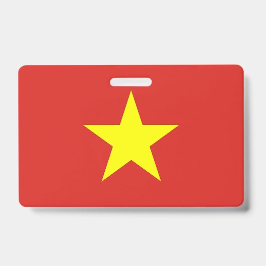 Badge Insigne de nom avec le drapeau du Vietnam (Avant)