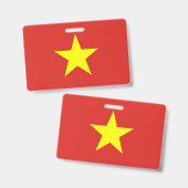 Badge Insigne de nom avec le drapeau du Vietnam (Avant & arrière)
