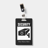 Badge Insigne de nom de la société de sécurité avec logo (Avant avec clip)