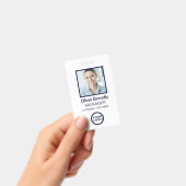 Badge Insigne de nom de l'employé photo | Marine White (Manuel / portable)