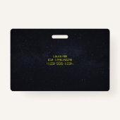 Badge Insigne de nom de l'entreprise Robot spatial Retro (Dos)