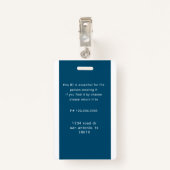 Badge insigne de nom de l'infirmière (Dos avec clip)