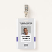 Badge insigne de nom de l'infirmière (Devant avec clip)