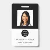 Badge Insigne de nom du logo photo de l'employé personna (Avant)