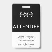 Badge Insigne de nom du participant customisé (Back)