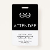 Badge Insigne de nom du participant customisé (Dos)