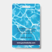 Badge Insigne de nom du technicien de pool | Société des (Dos)