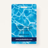 Badge Insigne de nom du technicien de pool | Société des (Dos)