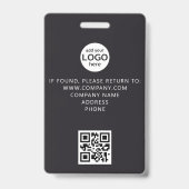 Badge Insigne de Parties scintillant du logo QR de l'évé (Back)