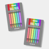 Badge Insigne de passe Rainbow Crayon Hall (Avant & arrière)