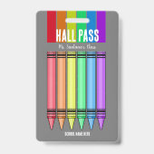 Badge Insigne de passe Rainbow Crayon Hall (Arrière)