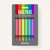 Badge Insigne de passe Rainbow Crayon Hall (Dos)