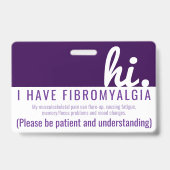 Badge insigne de patience de la fibromyalgie (Face)