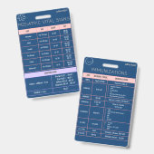 Badge Insigne de pédiatrie Référence rapide (Recto et verso)