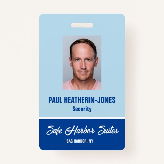 Badge Insigne de photo de sécurité (Devant)