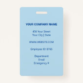 Badge Insigne de photo de sécurité (Dos)