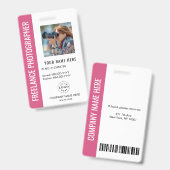 Badge Insigne de photographe indépendant dans Bright Fuc (Front & Back)