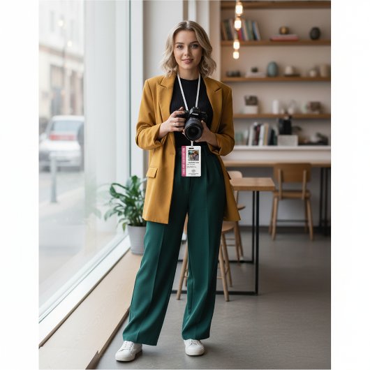 Badge Insigne de photographe indépendant dans Bright Fuc