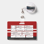 Badge Insigne de pompier (Arrière avec rétractable)