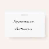 Badge Insigne de pronom recto verso (elle/elle/elle) (Dos)