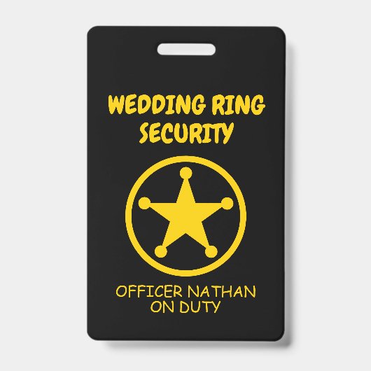 Badge Insigne de sécurité de l'anneau pour porte-anneau  (Avant)