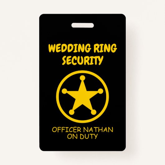 Badge Insigne de sécurité de l'anneau pour porte-anneau  (Devant)