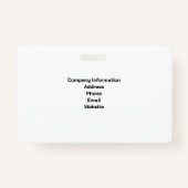 Badge Insigne de sécurité de l'entreprise (Dos)