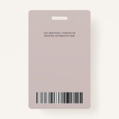 Badge Insigne de sécurité de l'entreprise - photo de l'e (Dos)