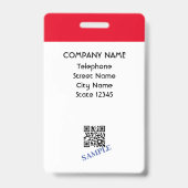 Badge Insigne de sécurité de l'ID photo de l'entreprise (Back)