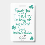 Badge Insigne de sécurité du porte-anneau vert Emerald (Back)