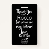 Badge Insigne de sécurité du porteur de bague (Dos)