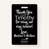 Badge Insigne de sécurité du porteur de bague (Dos)